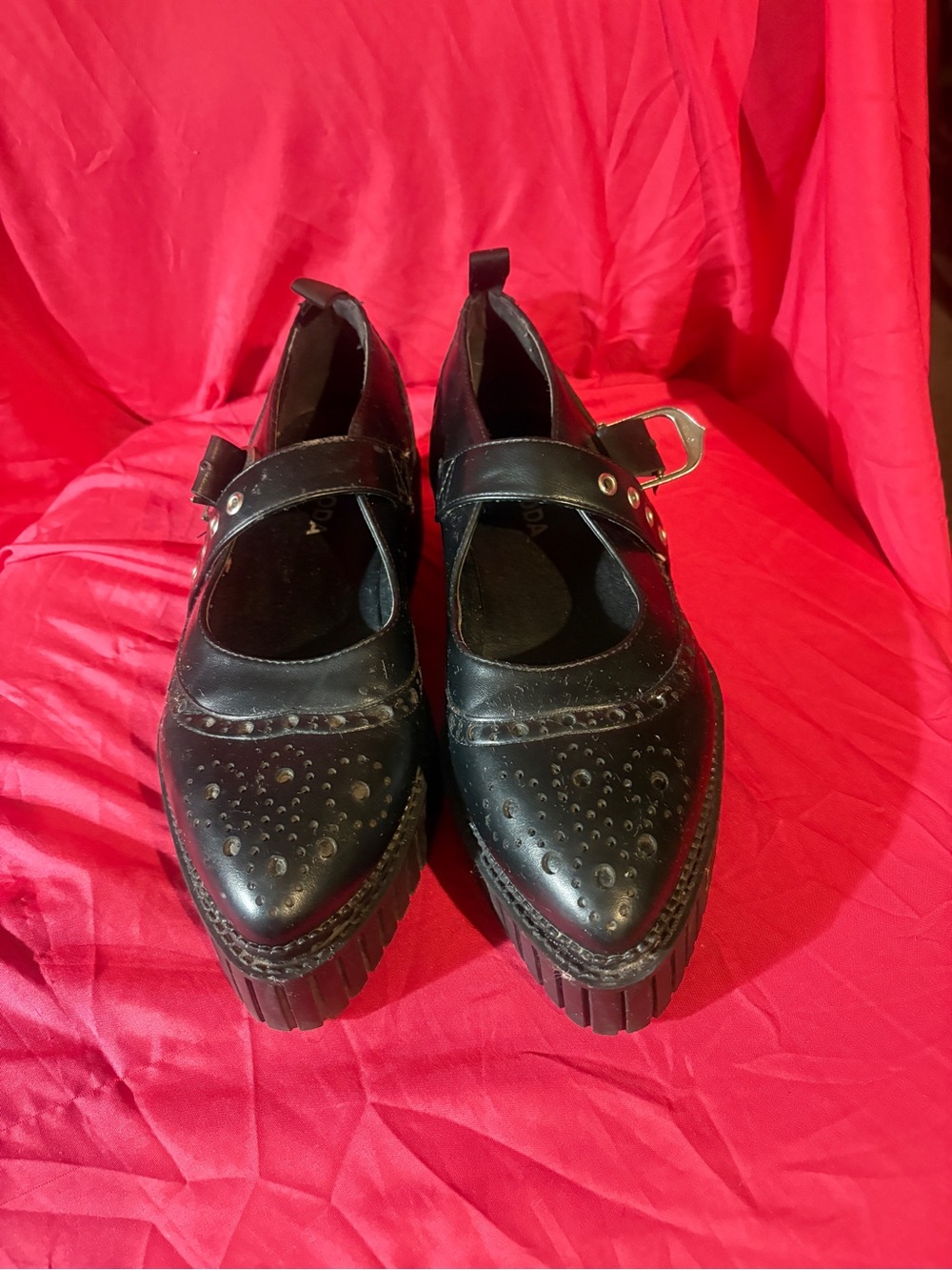 Black Platform Mary Jane Shoes - Lamoda